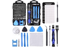 HPFIX Precision Screwdriver Sets 124-Piece Computer Tool Kit with 101 Bits Magnetic, Electronics Repair Tool Kit for iPhone, MacBook, Laptop, PC, Tablet, PS4, Xbox, Nintendo, Game Console
