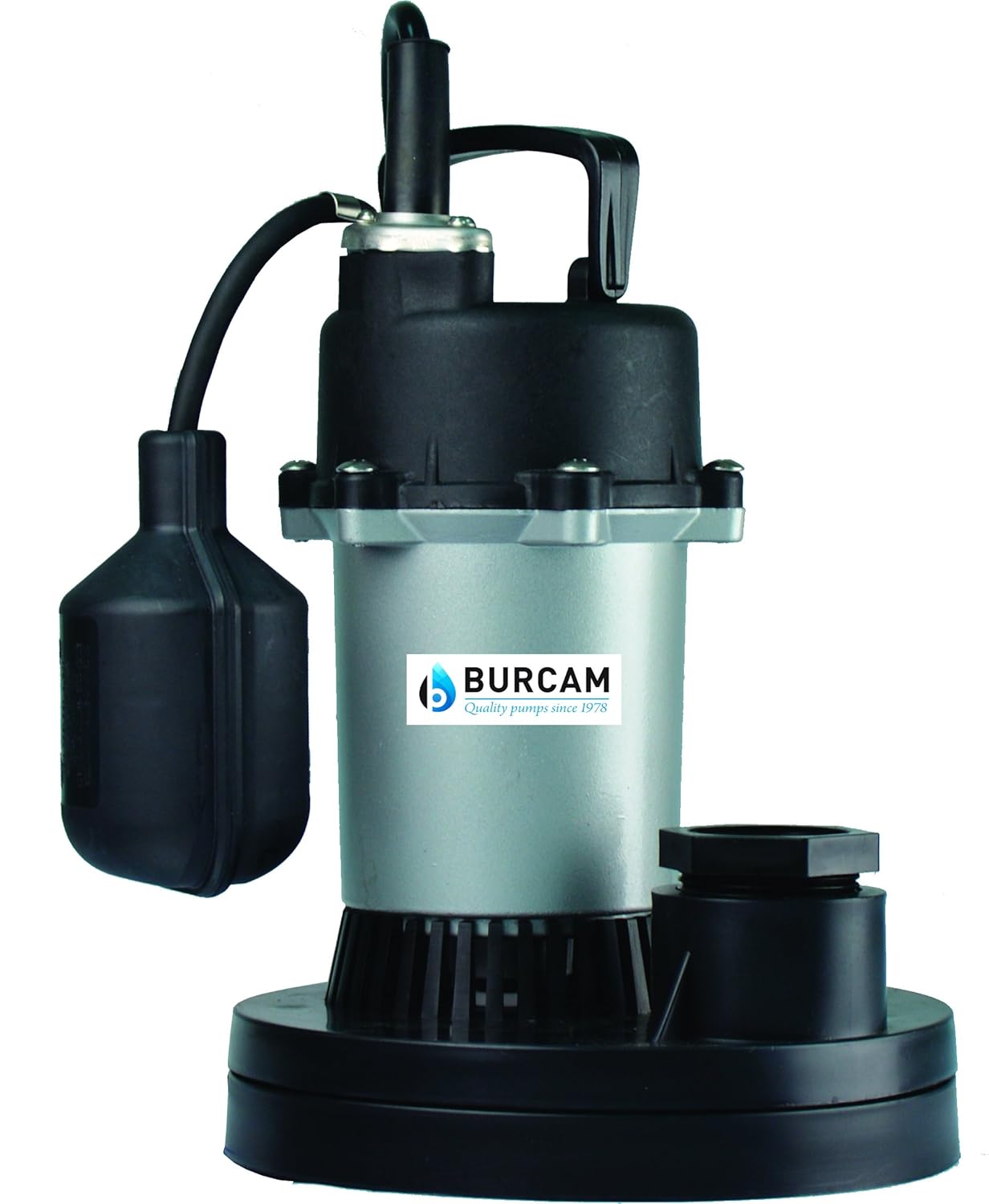 BURCAM 300500Z 1/3 Hp Thermoplastic/Zinc Submersible Sump Pump with