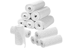 Plaster Cloth Rolls Plasters Cast Bandage Kit 12 Pack of Plaster of Paris Bandages for Art Crafts Modelling Moulds