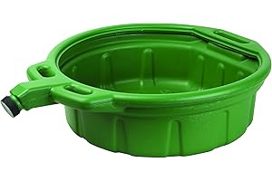 Groz 41961 4.25 Gallon Antifreeze Drain Pan - with Spout Cap, Durable HDPE Construction, Spill-Proof Design for Auto Shops and Garages, Green Color