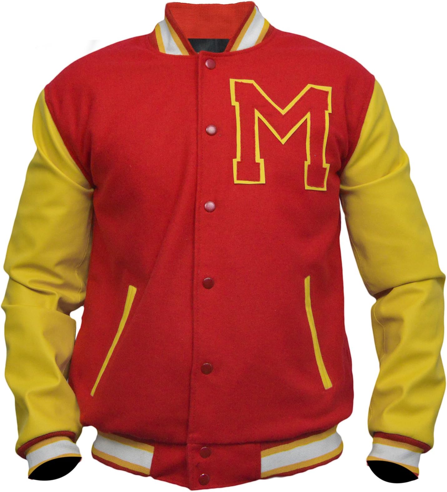 MJ Thriller Varsity Logo M Wool and Faux Leather Jacket, XXS - 3XL