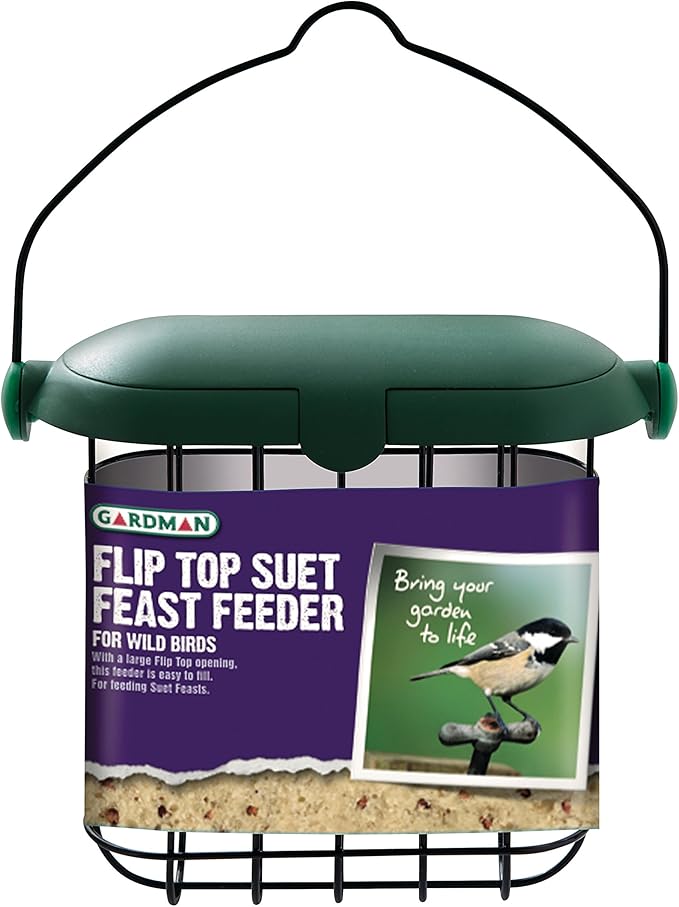 Gardman Flip Top Suet Feeder Bird, MultiColour, 350 g Amazon.co.uk