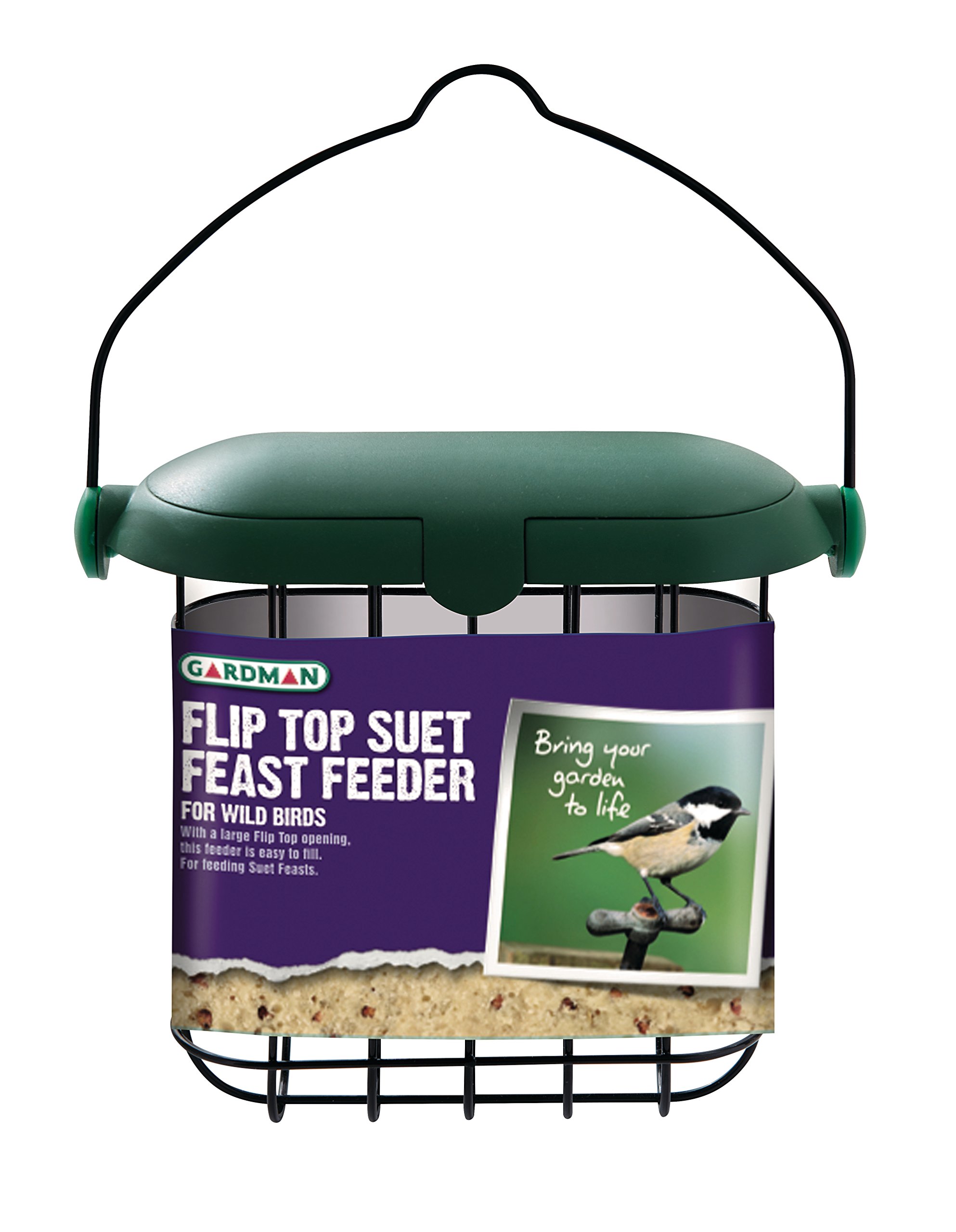 Gardman A04246 Flip Top Suet Feeder Bird, Multi-Colour, 350 g