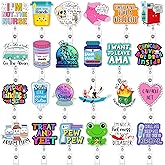 Feifeiya 24 Pcs Funny Badge Reel Nurse Cute Retractable Name ID Clip Badge Holder for Doctor Student Medical Assistant Coworker Work Accessories Bulk Gifts(Medical Style)