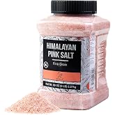 Soeos Himalayan Pink Salt, Fine Grain, 80 oz (5 lb), Bottled | Sea Salt, Rock Salt, Kosher Salt for Cooking, Baking, Seasoning, Natural Certified, Healthy