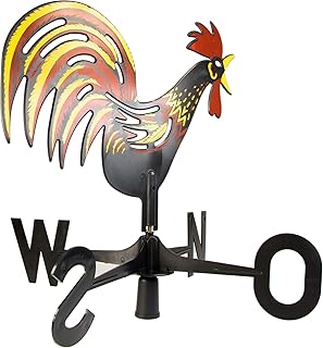 mgc24® Wetterhahn - Wetterfahne aus Kunststoff, schwarz/bunt