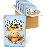 TEDDY GRAHAMS Honey Graham Snacks, Bulk Kids Snacks, 6 Boxes | Good Source of Calcium, 8g of Whole Grain Per 30g Serving, No 