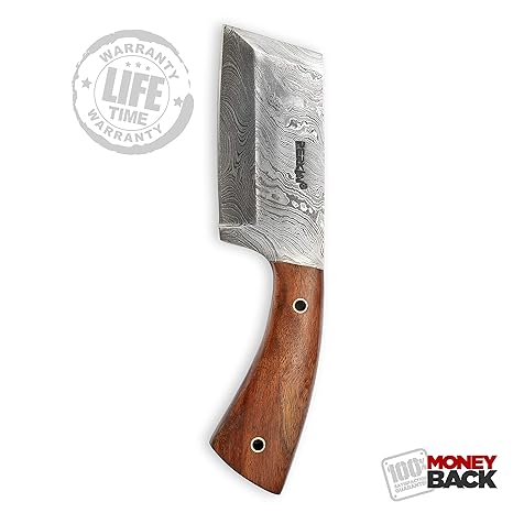 Handgemachtes Damast Jagdmesser - Spaltermesser