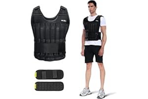 BeatBoost Weighted Vest Men 20lb/30lb/40lb/50lb/60lb Adjustable Weight Vest with Steel Plates Weights for Walking Strength Training Running Workout