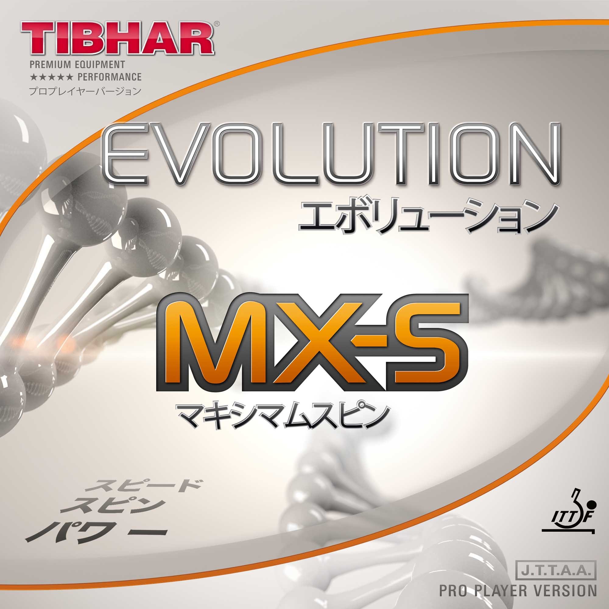 Tibhar Rubber Evolution MX-S, options 2.2 mm, red