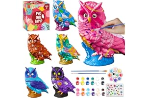 Innorock Paint Your Own Owl Lamp Art Kit, Owl Kids Night Light, Crafts for Teens Girls Boys, Arts & Crafts Painting Kit, Room Decoration, Christmas Crafts Birthday Gift for Kids Ages 3 4 5 6 7 8 9+