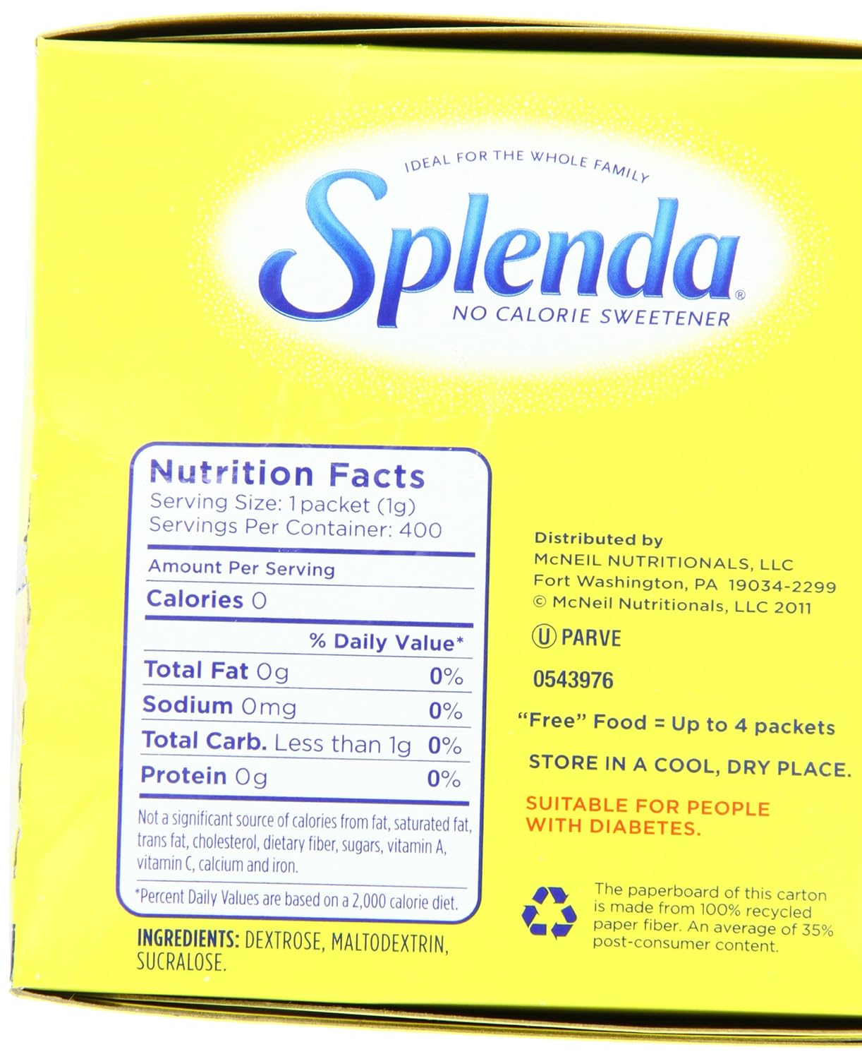 Splenda Nutrition Label Besto Blog