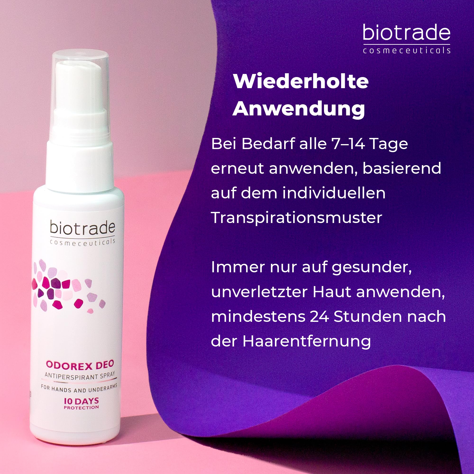 Biotrade Odorex Deo Antitranspirant-Spray für Hände & Achseln – Anti-Schweiß-Spray mit 10–14 Tagen Schutz bei starker Schweißneigung & Geruchskontrolle – 40 ml 8