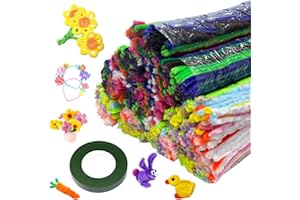 1000 Pieces Pipe Cleaners Assorted 20 Colors, Chenille Stems for Art and Crafts, Children’s Craft Supplies, Handicrafts Twist