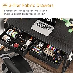DLisiting Small Desk with Fabric Drawers for