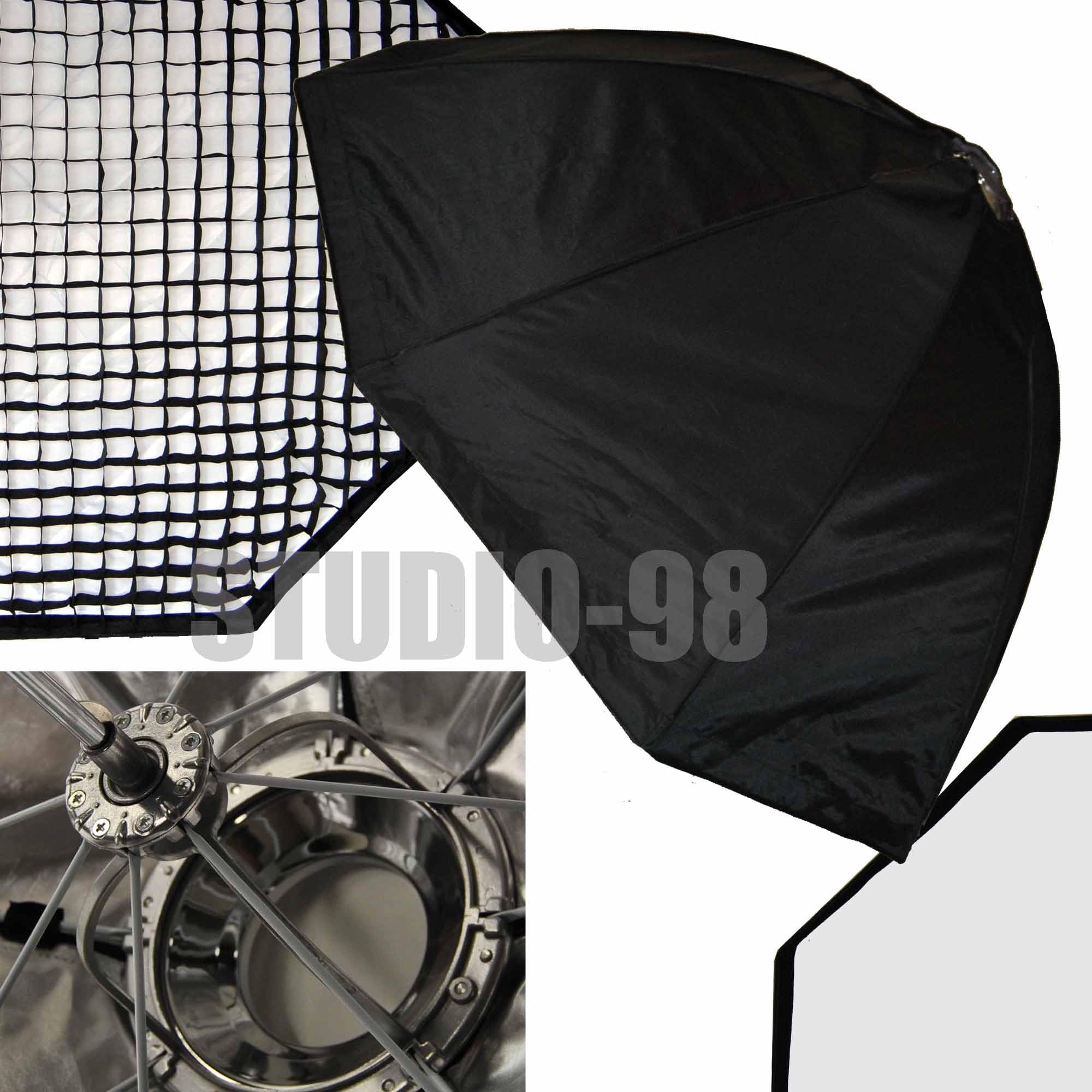 Large 55" Inch 140 Cm Foldable Collapsible Umbrella Octagon Softbox Soft Box Tank and Grid for Bowens Gemini Esprit Flash Light