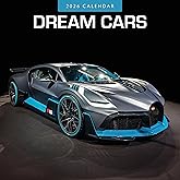 Red Robin 2026 Dream Cars Monthly Wall Calendar | 12" x 24" Open | Premium Thick & Sturdy Paper | Hangable 12 Month Calendar | Lined Notes & To Do Area | Vivid Images | Plastic Free