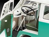 Revell VW T1 Bus 1:24 Model Kit with Glue Paints Brush Chrome Details view 2