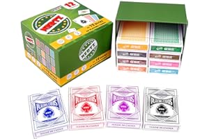 GSE Games & Sports Expert 12-Deck Nertz Card Game, Standard Playing Cards Bulk with 12 Unique Colors, Multiplayer Solitaire Cards Compatible with Poker, Blackjack, Rummy, Go Fish, Bridge