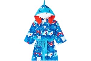 Saint Eve Kids Hooded Terry Swim and Beach Cover Up Robe for Boys and Girls