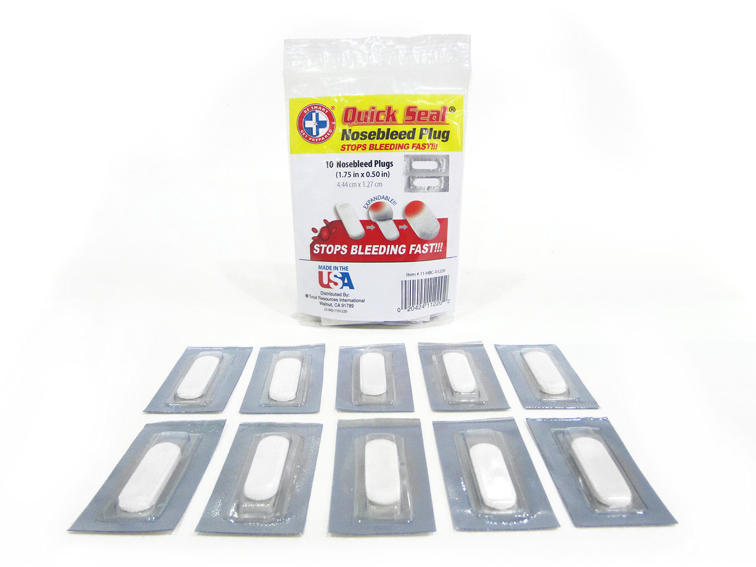 Be Smart Get Prepared Quick Seal Nosebleed Plugs 10 Plugs