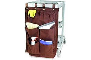 Wholesale Hotel Products – Sturdy Metal & Polyester Housekeeping Cart Organizer, Storage for Cleaning & Janitorial Supplies, 