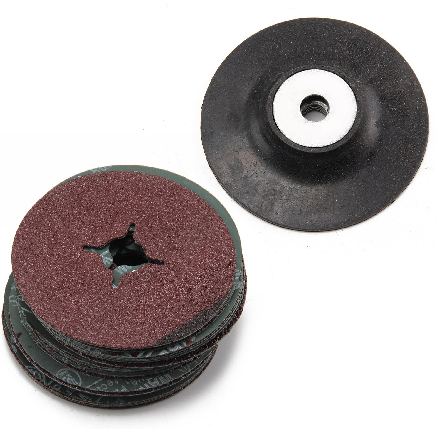 DHOUTDOORS 115mm Rubber Backing Pad For Angle Grinder And 30 Fibre