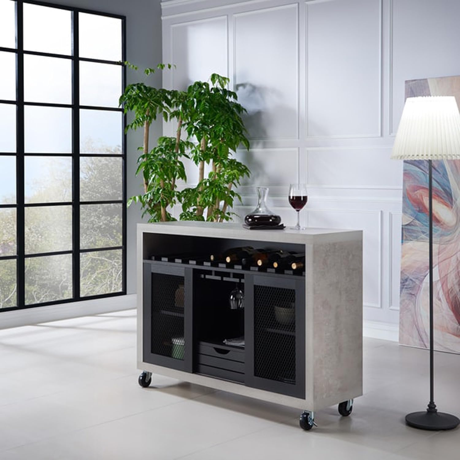 Amazon Com Simple Living Products Industrial Kitchen Cart Island