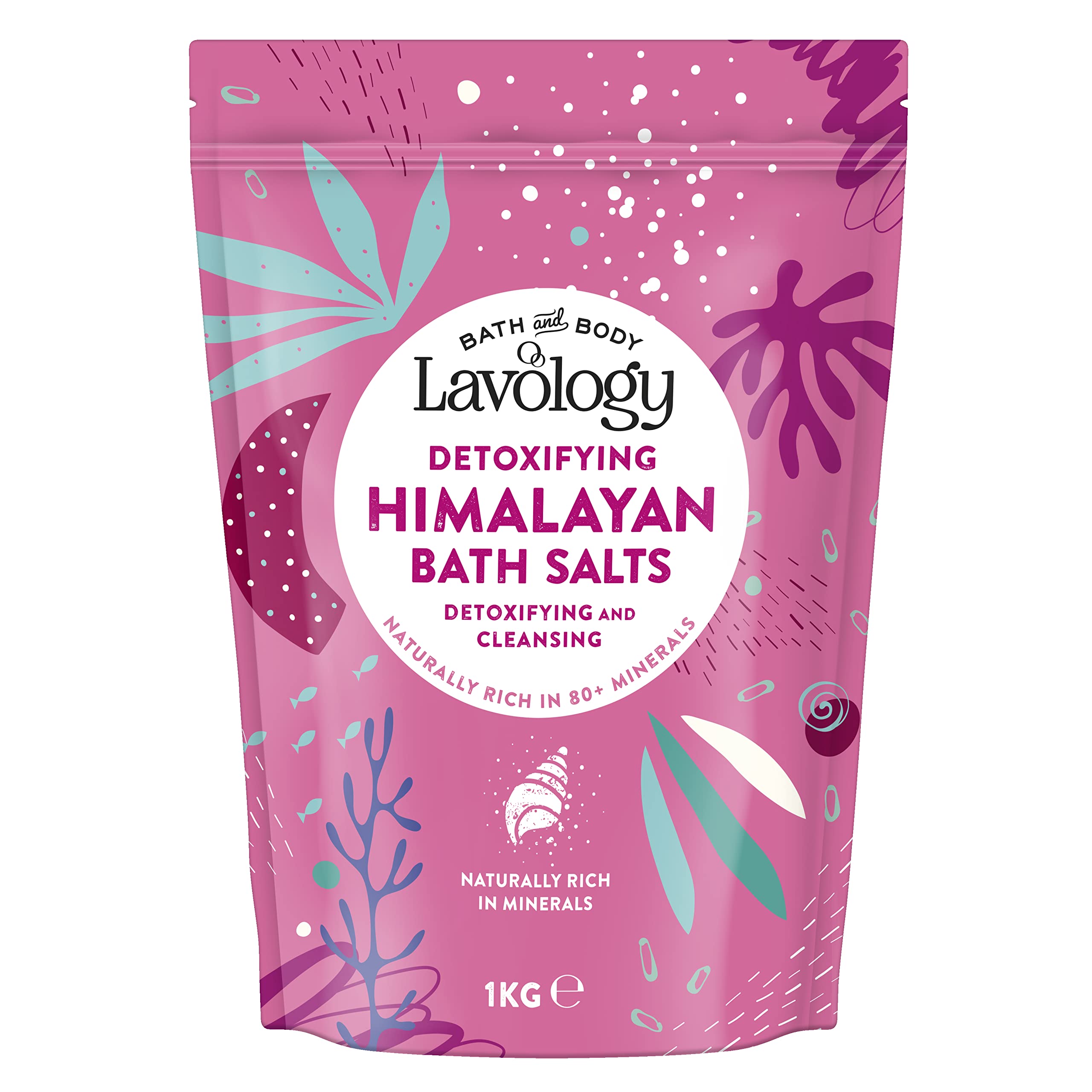 Himalayan Bath Salts by Lavology - 1kg - All Natural Ingredients - Detoxify, Cleanse, Purify