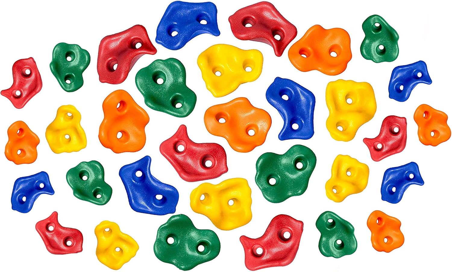 Barcaloo Kids Rock Wall Climbing Holds, 32 Pack - Jungle Gym Equipment Accessory for Outdoor Playground: Toys & Games