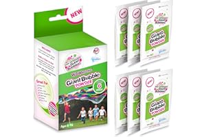 WOWmazing Big Bubble Refill Powder Mix (6 Packets) - Turns Dish Detergent into Giant Bubbles. Makes 6 GALLONS! - Made in USA