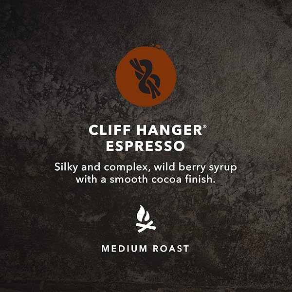 KICKING HORSE COFFEE, CLIFF HANGER ESPRESSO, MEDIUM ROAST, WHOLE BEAN, 2.2 POUND – CERTIFIED ORGANIC, FAIRTRADE, 35.2 OUNCE