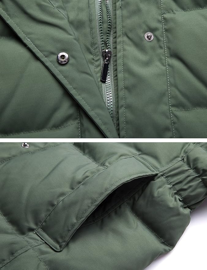 adomi women's long hooded down coat