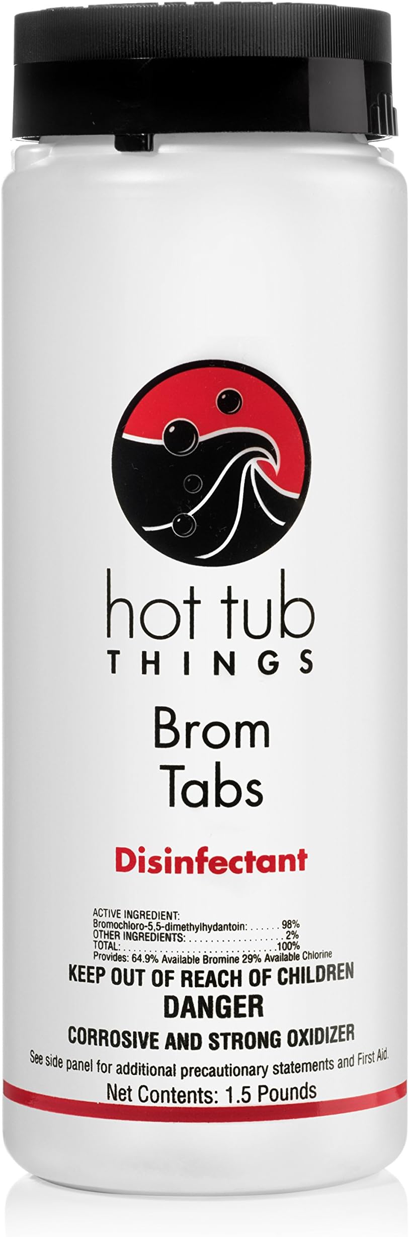 Bromine Tablets for Hot Tub & Spa - Powerful Water Sanitizer for Clean and Safe Water, Ideal for Hot Water & Sensitive Skin, Compatible with Bromine Floaters & Spa Systems - 1.5 Pounds