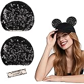 zhezesmila Magnetic Mouse Ears for Cap Hat Beret Bucket Hat - 3.5'' Clip Mouse Ears for Boys Girls Costume Outfits