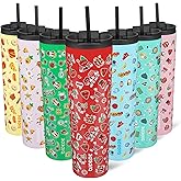 BJPKPK 34oz Skinny Tumbler With lid And Straw Stainless Steel Travel Coffee Mug Insulated Tumblers Cups,Passionate Red