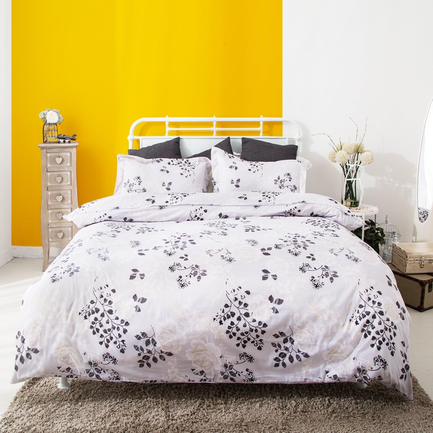 Best Black And White Flower Bedding Cree Home