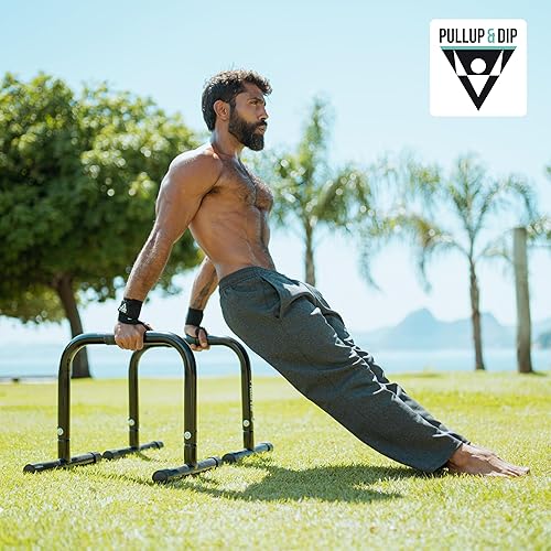 PULLUP & DIP Fitness Parallettes, Medium Parallette Bars For