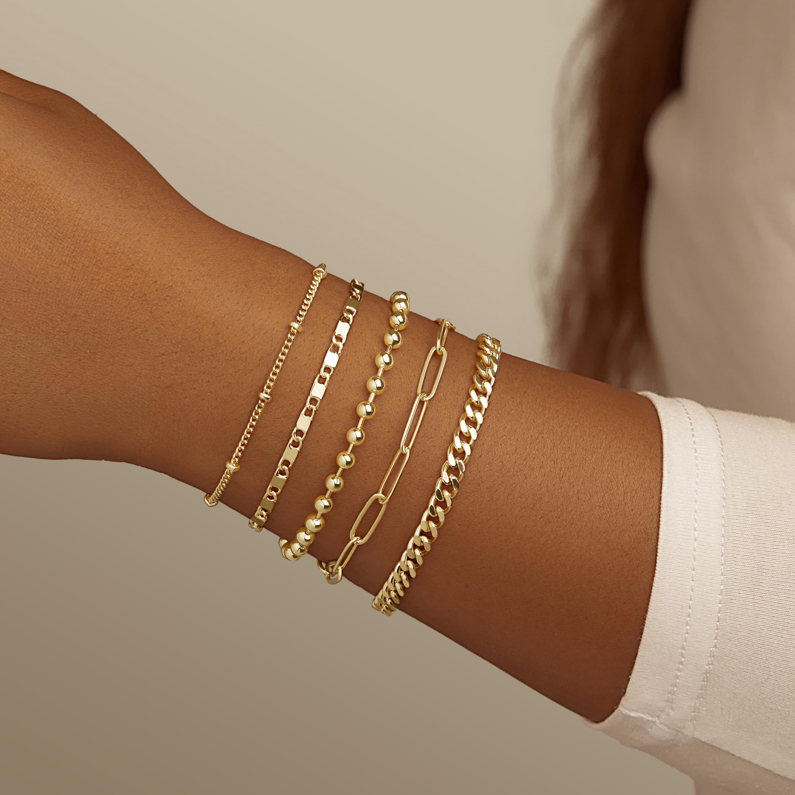 Trendy Gold Bracelet Set