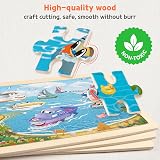 SYNARRY Wooden Vehicle Jigsaw Puzzles for Kids 3 4 5 6 7 8 60 Pieces view 4