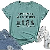 LOOKFACE Women's T-Shirt Graphic Tees Sometimes Printed Casual Short Sleeve Tops