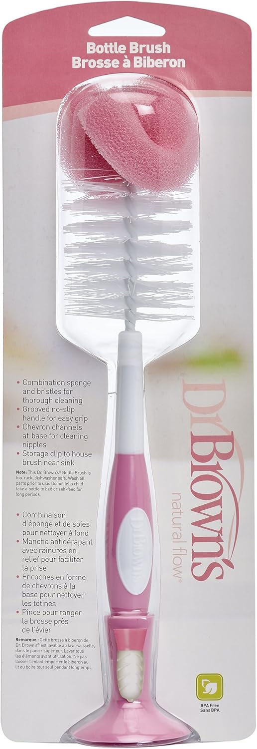 Dr. Brown's Bottle Brush, Pink : Baby Bottle Cleaning Brushes : Baby