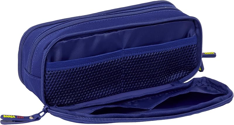 F.C. Barcelona 1ª EQUIPACIÓN 25/26 - Portatodo Triple Desplegable, Estuche Infantil, Estuche Niño, Ideal para Niños en Edad Escolar, Cómodo y Versátil, Calidad y Resistencia, 21x8x8 cm