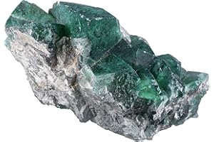 TUMBEELLUWA Natural Green Fluorite Crystal Cluster Geode Druzy Specimen Mineral Raw Stone for Healing, Witchcraft, Home Decor (201g-300g)