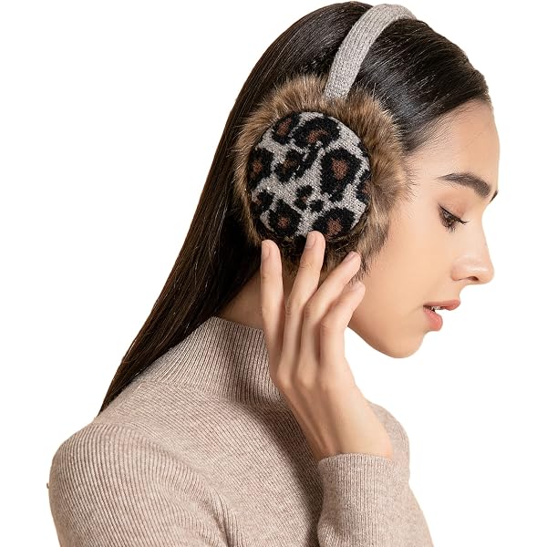 Fox Fur Earmuffs with Velvet Band in Black at Amazon Women display picture 2