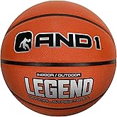 AND1 The Legend Rubber Basketball - 29.5 Official Size Streetball - Sold Deflated (Pump NOT Included), Size 7
