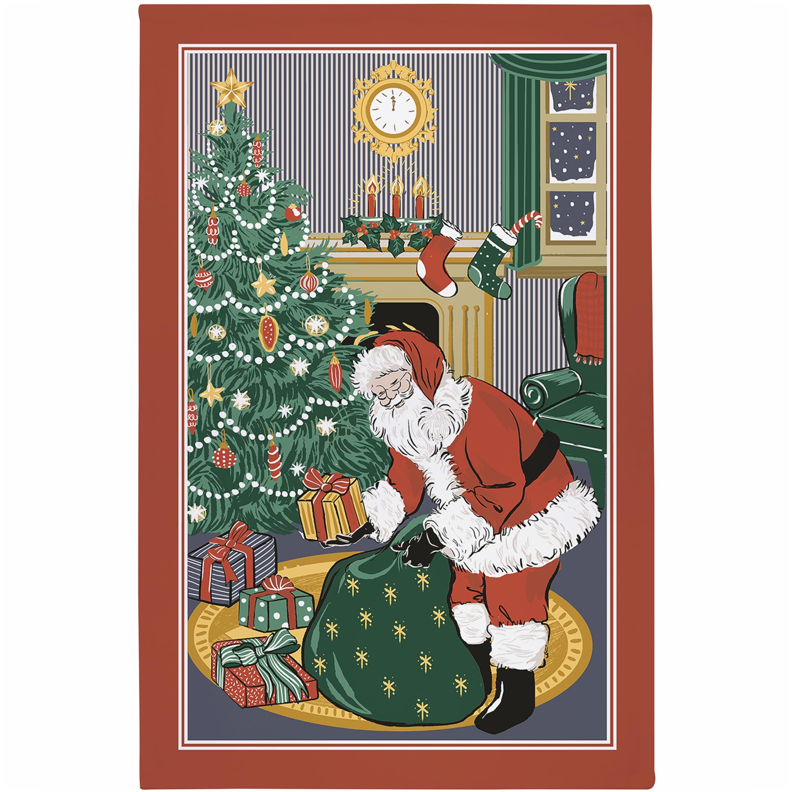 Ulster Weavers Santa 100% Cotton Christmas Tea Towel, Night Before Christmas