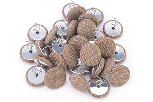 STITCHPRO 25 Pcs Bed Skirt Pins 0.8" Upholstery Tacks Twist Pins Headliner Pins for Bedskirts Slipcovers Armrest Covers and Upholstery. (Linen, 25)