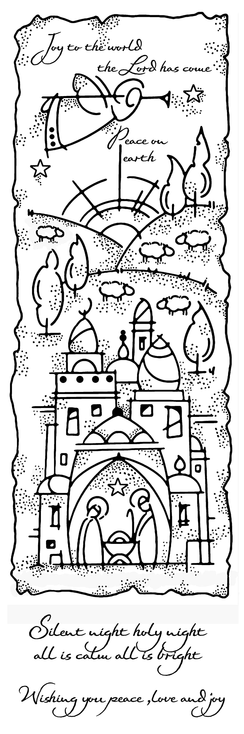 Woodware Francoise Collection - Holy Night - Clear Stamp Set, Transparent, 8 x 2.6 inches (FRS420)