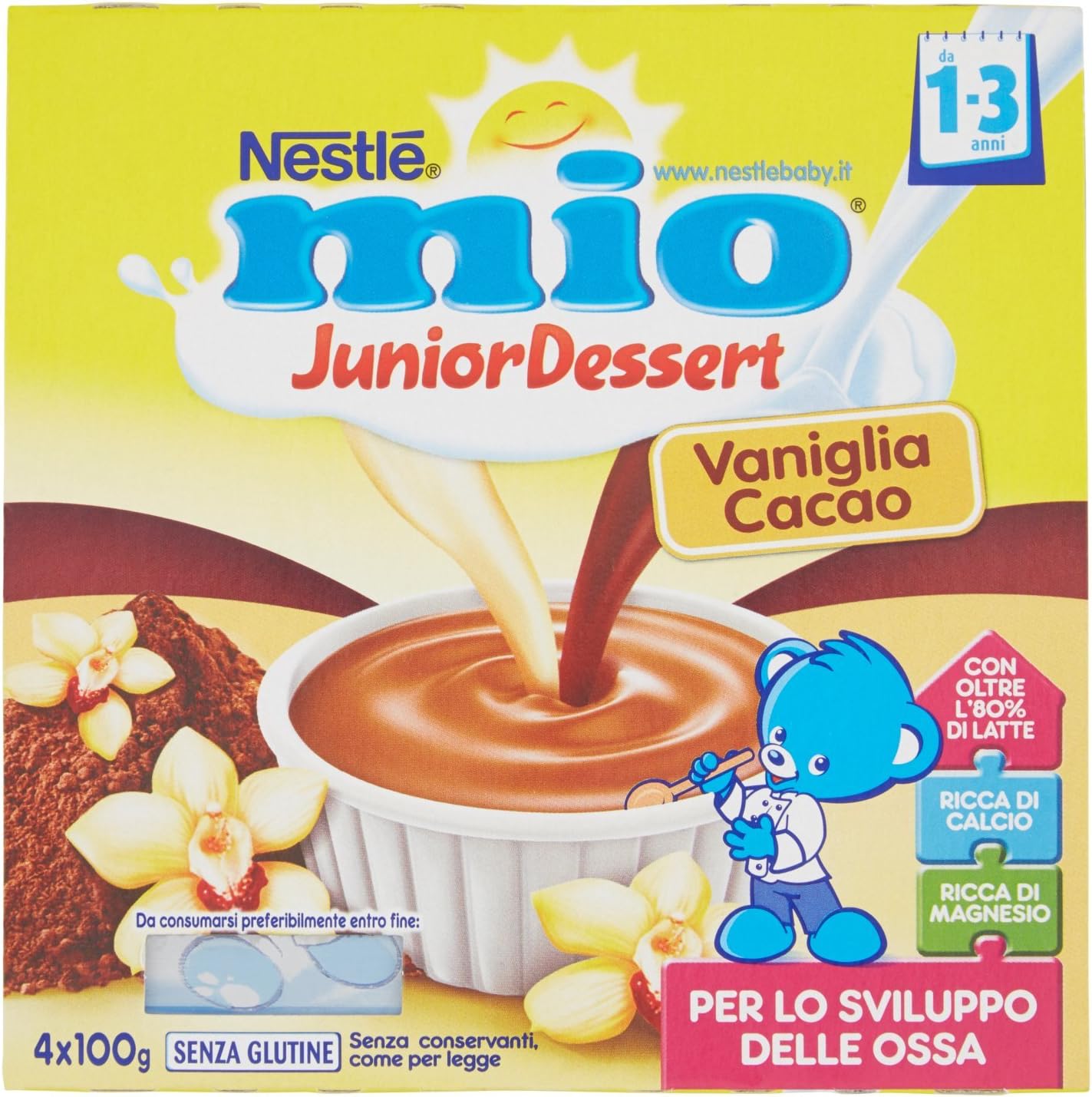 Pasta Di Vaniglia Per Dolci Nestlé Mio Merenda Al Latte Biscotto 4 Vasetti Da 100g Che Mese - 2